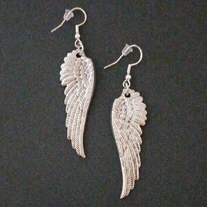 Silver Angel Wing Earrings